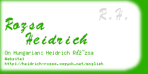 rozsa heidrich business card